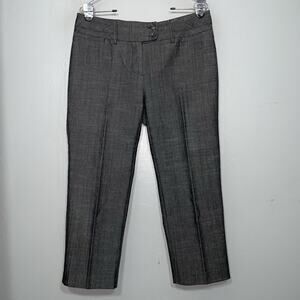 Maurices Trouser Capri Pants Size 7 8 Gray Chambray Career Office Y2K Pin Up